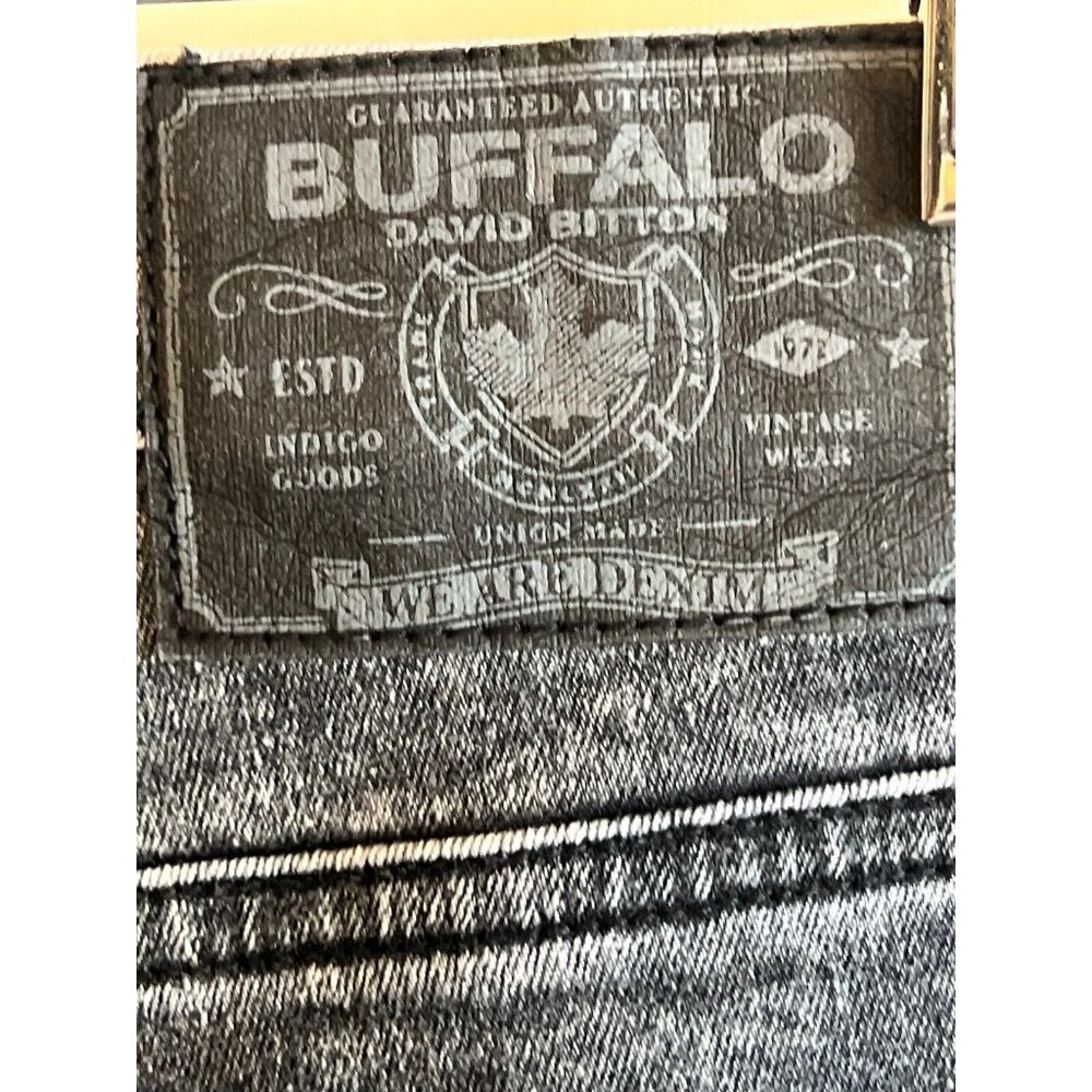 Buffalo Jeans Washed Black David Bitton Black Story Slim/ash 30/30. New No Tags - Picture 4 of 15